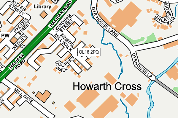 OL16 2PQ map - OS OpenMap – Local (Ordnance Survey)