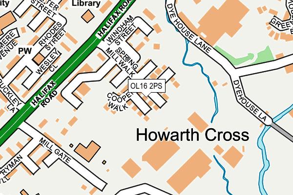 OL16 2PS map - OS OpenMap – Local (Ordnance Survey)