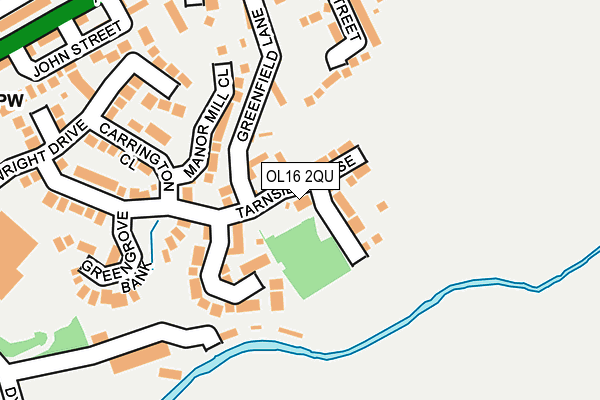 OL16 2QU map - OS OpenMap – Local (Ordnance Survey)