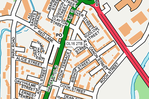 OL16 2TB map - OS OpenMap – Local (Ordnance Survey)