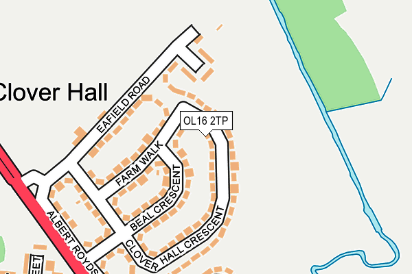 OL16 2TP map - OS OpenMap – Local (Ordnance Survey)