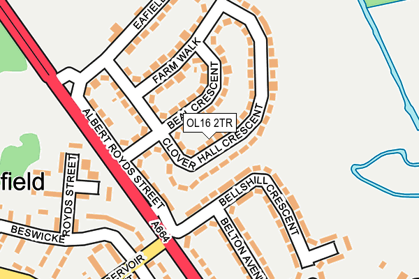 OL16 2TR map - OS OpenMap – Local (Ordnance Survey)