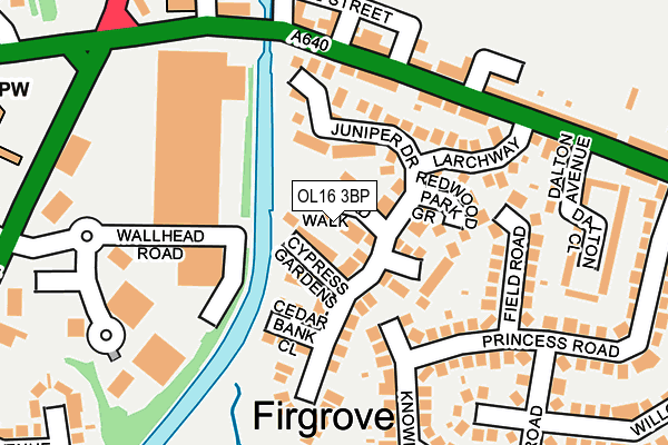 OL16 3BP map - OS OpenMap – Local (Ordnance Survey)