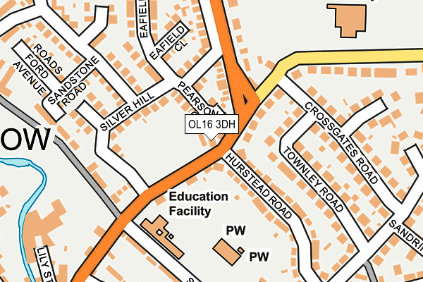 OL16 3DH map - OS OpenMap – Local (Ordnance Survey)