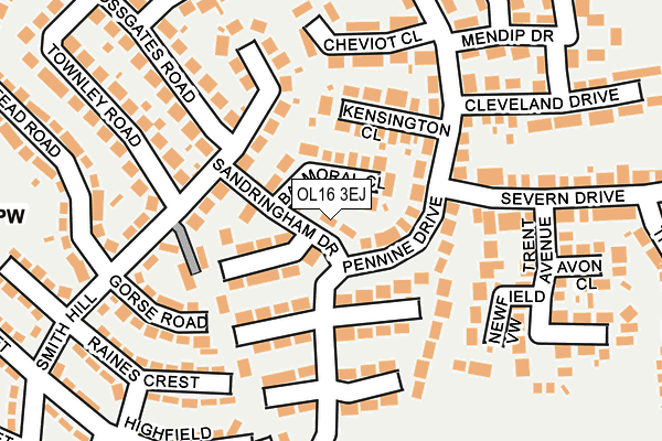 OL16 3EJ map - OS OpenMap – Local (Ordnance Survey)