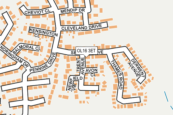 OL16 3ET map - OS OpenMap – Local (Ordnance Survey)