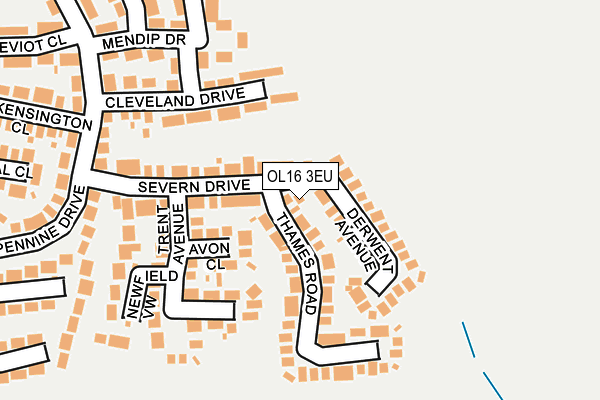 OL16 3EU map - OS OpenMap – Local (Ordnance Survey)