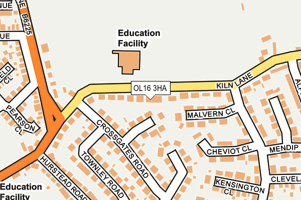 OL16 3HA map - OS OpenMap – Local (Ordnance Survey)