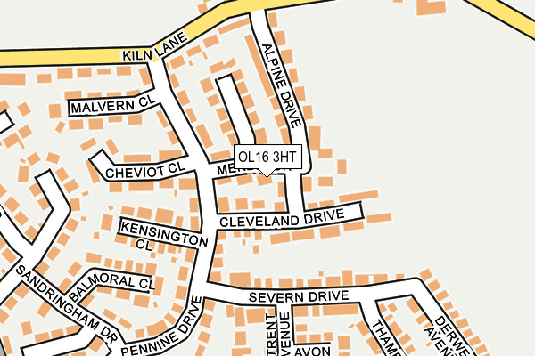 OL16 3HT map - OS OpenMap – Local (Ordnance Survey)