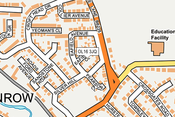 OL16 3JQ map - OS OpenMap – Local (Ordnance Survey)