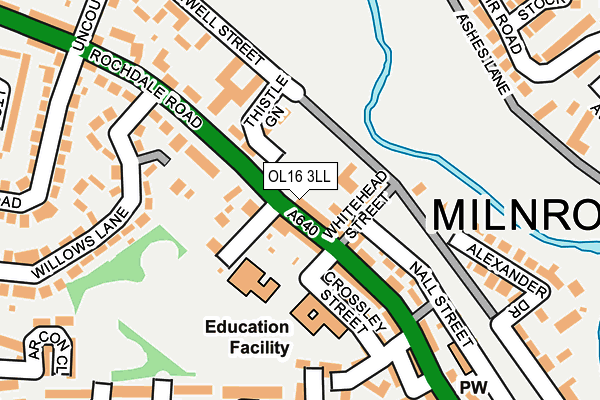 OL16 3LL map - OS OpenMap – Local (Ordnance Survey)