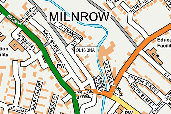 OL16 3NA map - OS OpenMap – Local (Ordnance Survey)