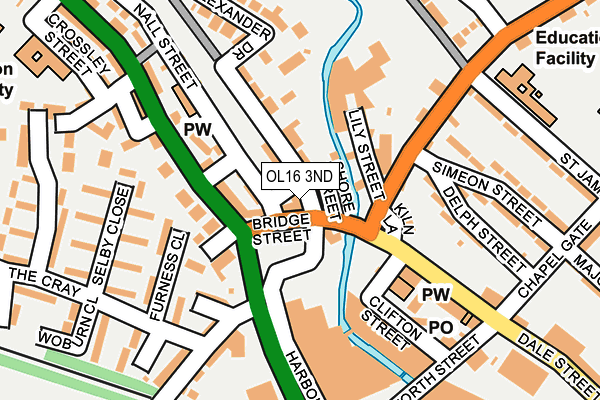 OL16 3ND map - OS OpenMap – Local (Ordnance Survey)