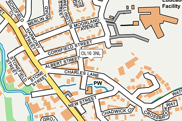 OL16 3NL map - OS OpenMap – Local (Ordnance Survey)