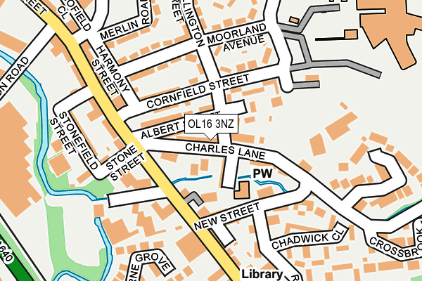 OL16 3NZ map - OS OpenMap – Local (Ordnance Survey)