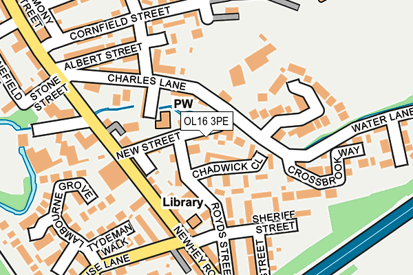 OL16 3PE map - OS OpenMap – Local (Ordnance Survey)