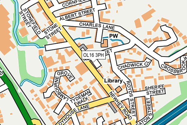 OL16 3PH map - OS OpenMap – Local (Ordnance Survey)