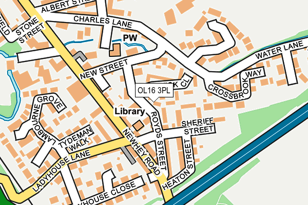 OL16 3PL map - OS OpenMap – Local (Ordnance Survey)