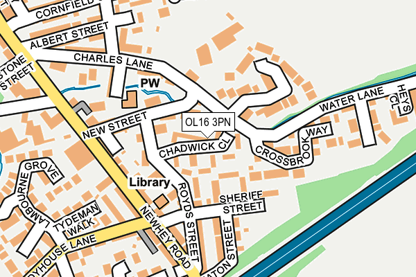 OL16 3PN map - OS OpenMap – Local (Ordnance Survey)