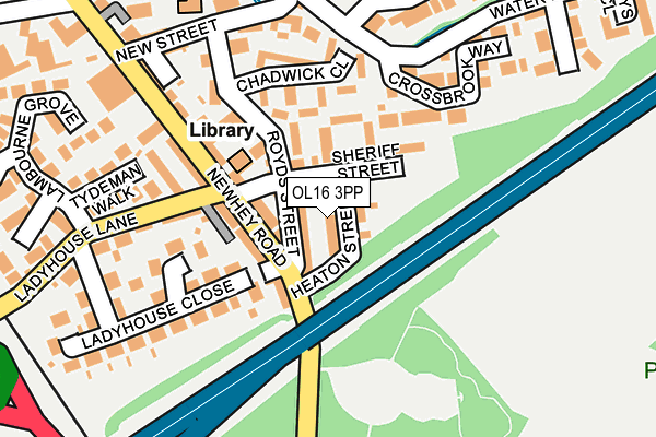 OL16 3PP map - OS OpenMap – Local (Ordnance Survey)