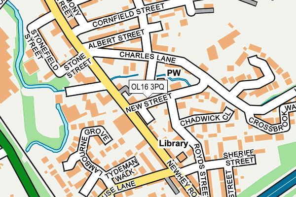 OL16 3PQ map - OS OpenMap – Local (Ordnance Survey)