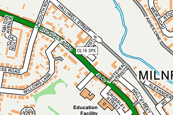 OL16 3PX map - OS OpenMap – Local (Ordnance Survey)
