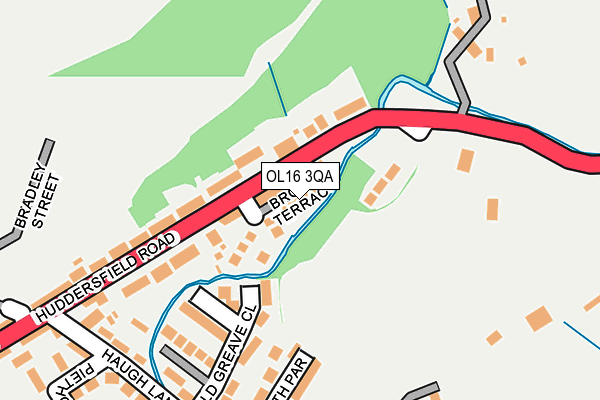 OL16 3QA map - OS OpenMap – Local (Ordnance Survey)