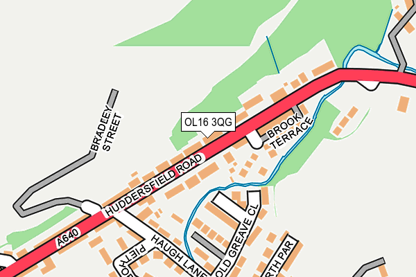 OL16 3QG map - OS OpenMap – Local (Ordnance Survey)