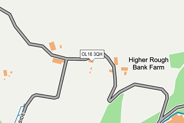 OL16 3QH map - OS OpenMap – Local (Ordnance Survey)