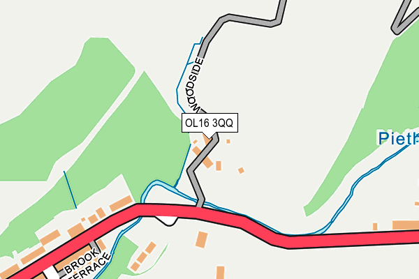 OL16 3QQ map - OS OpenMap – Local (Ordnance Survey)