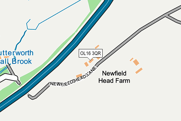 OL16 3QR map - OS OpenMap – Local (Ordnance Survey)