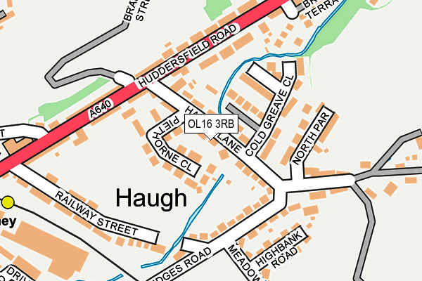 OL16 3RB map - OS OpenMap – Local (Ordnance Survey)