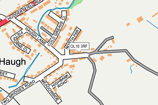 OL16 3RF map - OS OpenMap – Local (Ordnance Survey)