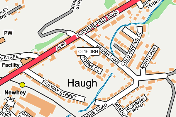 OL16 3RH map - OS OpenMap – Local (Ordnance Survey)