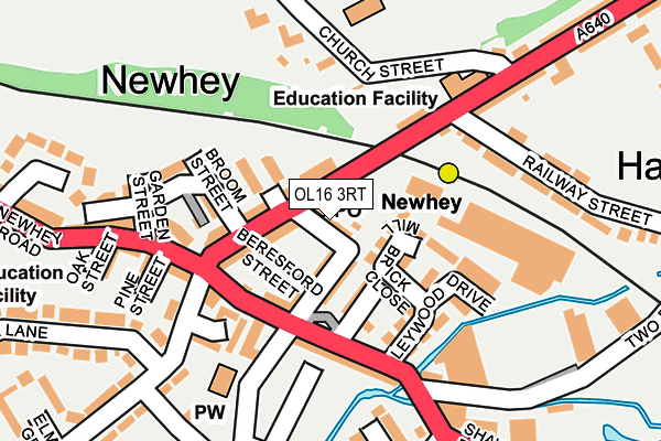 OL16 3RT map - OS OpenMap – Local (Ordnance Survey)