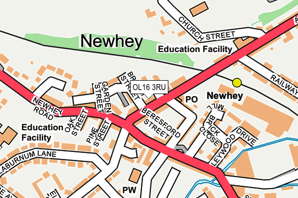 Map of NEWHEY LODGE LTD at local scale