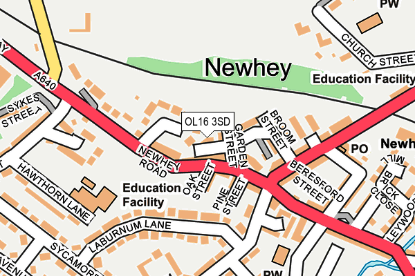 OL16 3SD map - OS OpenMap – Local (Ordnance Survey)