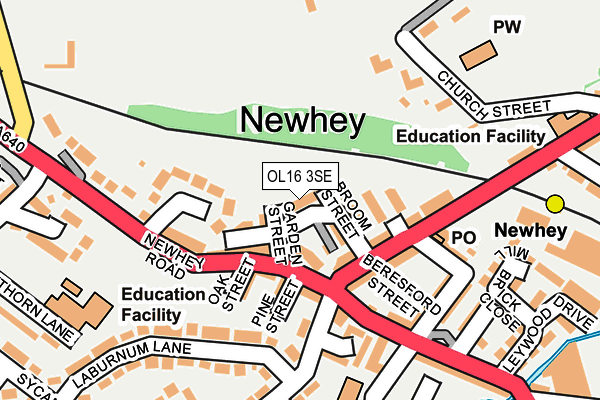 OL16 3SE map - OS OpenMap – Local (Ordnance Survey)