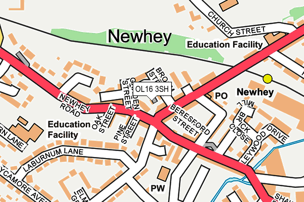 OL16 3SH map - OS OpenMap – Local (Ordnance Survey)