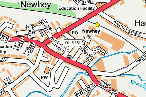 OL16 3SL map - OS OpenMap – Local (Ordnance Survey)