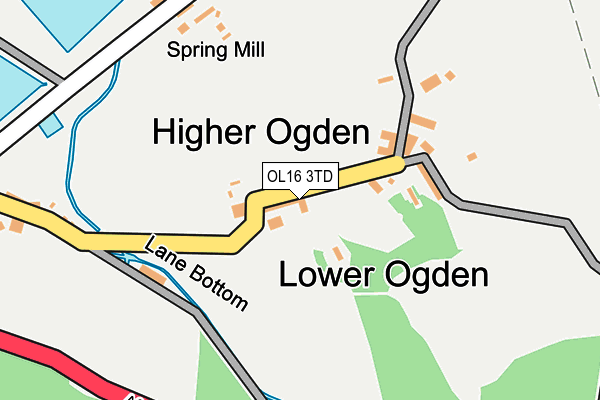 OL16 3TD map - OS OpenMap – Local (Ordnance Survey)