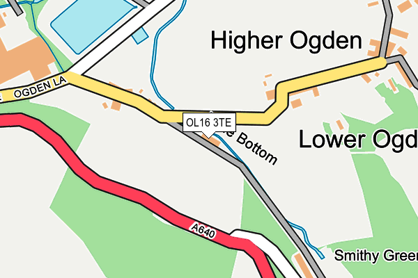 OL16 3TE map - OS OpenMap – Local (Ordnance Survey)