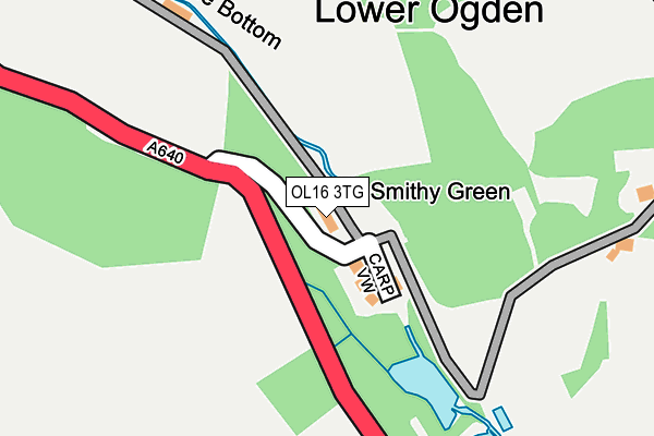 OL16 3TG map - OS OpenMap – Local (Ordnance Survey)