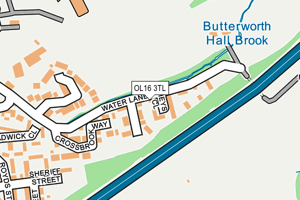 OL16 3TL map - OS OpenMap – Local (Ordnance Survey)