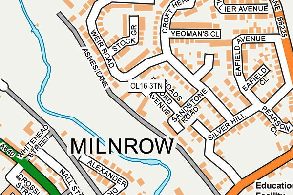 OL16 3TN map - OS OpenMap – Local (Ordnance Survey)