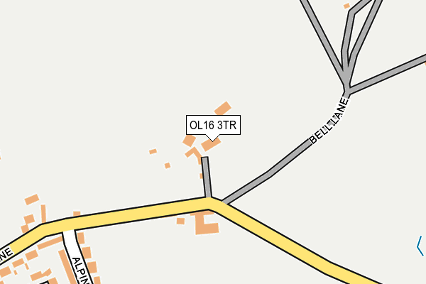 OL16 3TR map - OS OpenMap – Local (Ordnance Survey)