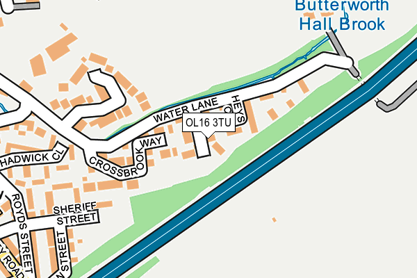 OL16 3TU map - OS OpenMap – Local (Ordnance Survey)