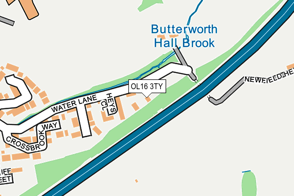 OL16 3TY map - OS OpenMap – Local (Ordnance Survey)