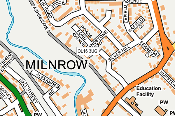 OL16 3UG map - OS OpenMap – Local (Ordnance Survey)