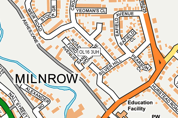 OL16 3UH map - OS OpenMap – Local (Ordnance Survey)